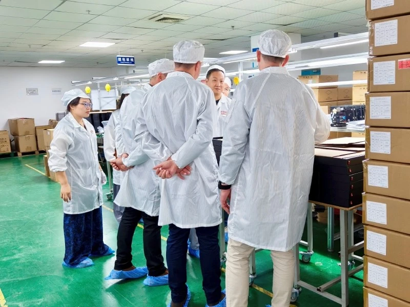 Final Assembly Line at STHL Visitors reviewing the final assembly line at STHL